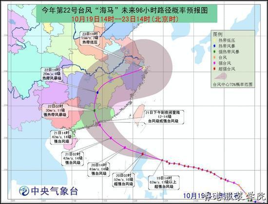 臺風(fēng)“海馬”或21日登廣東 請全體師生注意安全