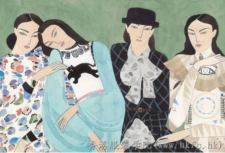 Kelly Beeman：莫蘭迪色系時裝插畫